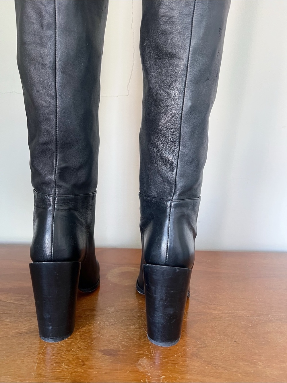 FRAME • Le Mulholland Over The Knee Boot black nappa leather OTK high heel tall - Picture 10 of 16